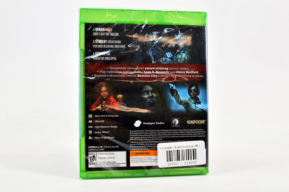 Resident Evil 2 Xbox One Resale Technologies