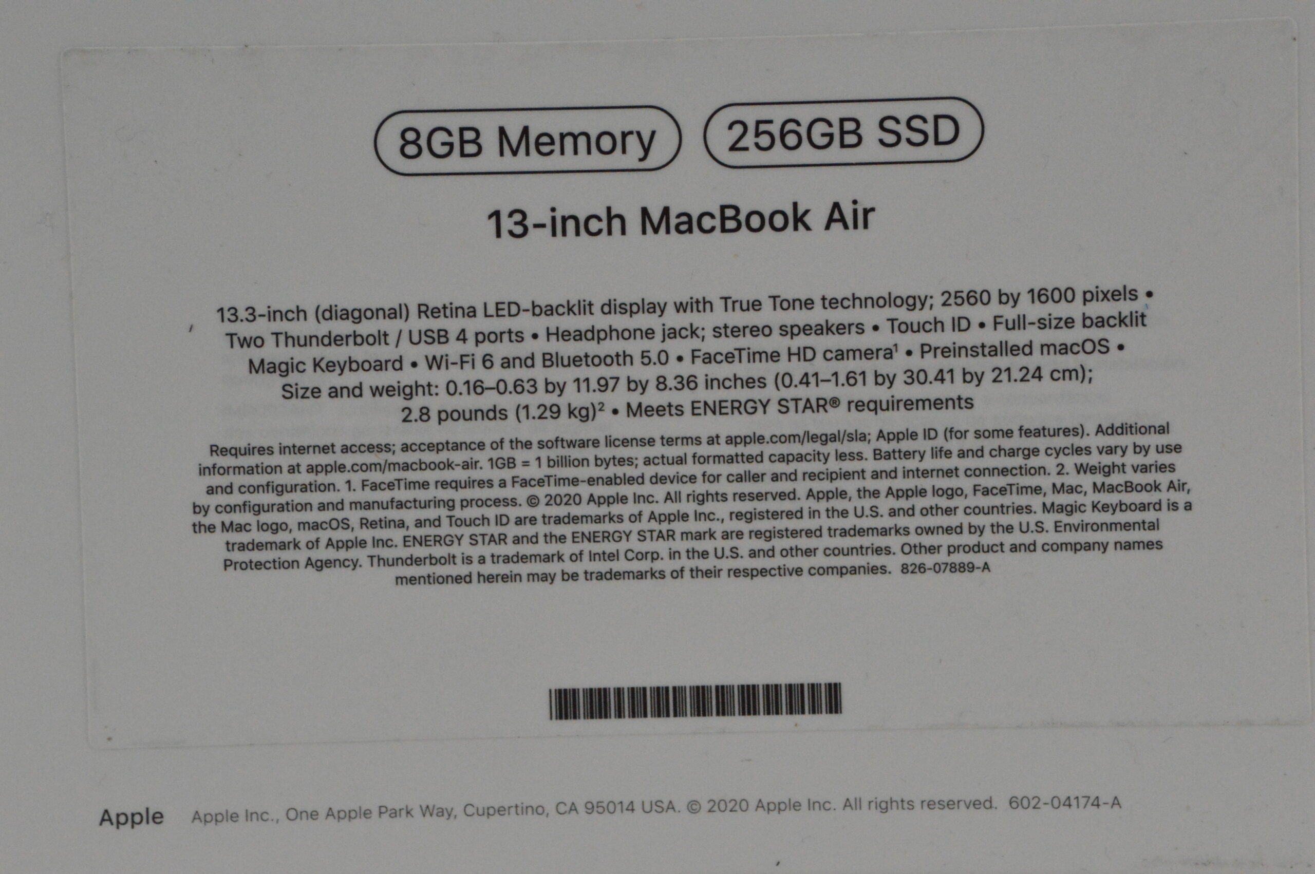 Apple Macbook Air 2020 13-inch | M1 Chip 256GB SSD | A2337 | Rose Gold