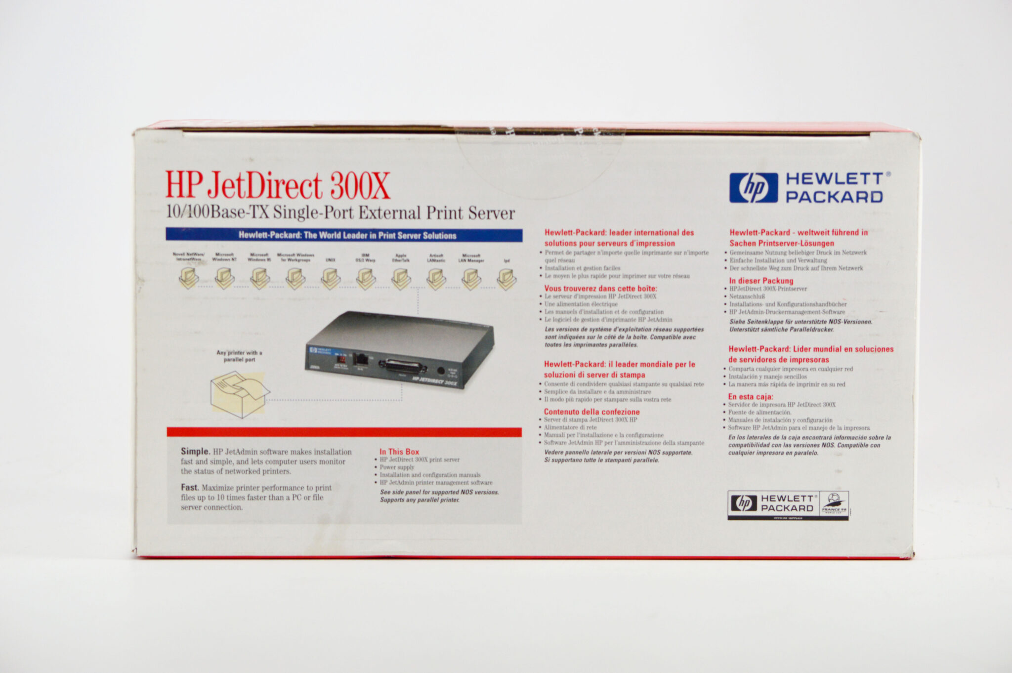 HP JetDirect 300X SinglePort External Print Server J3263A Resale